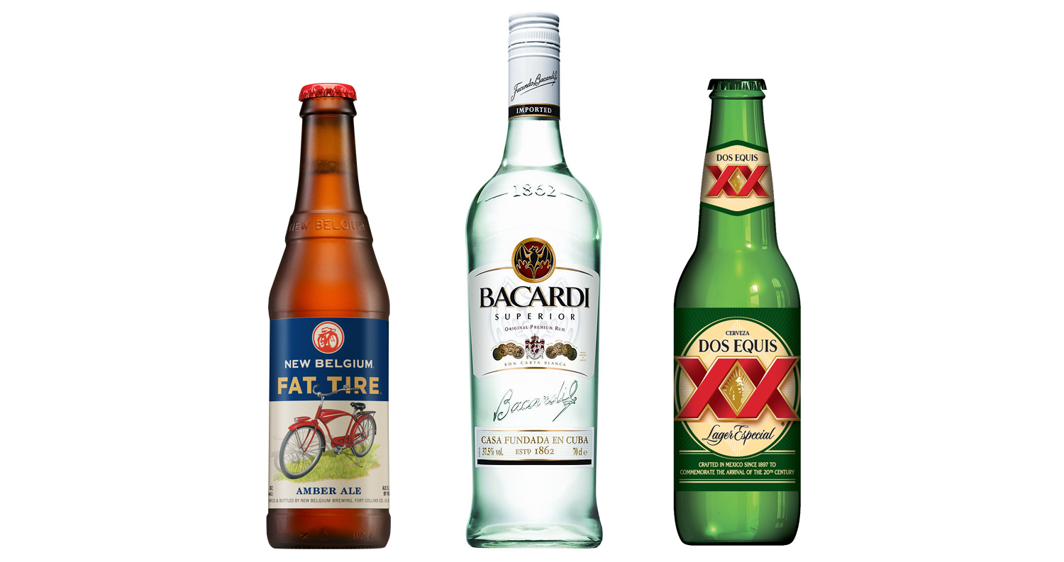 FatTire, Bacardi Superior and DosEquis