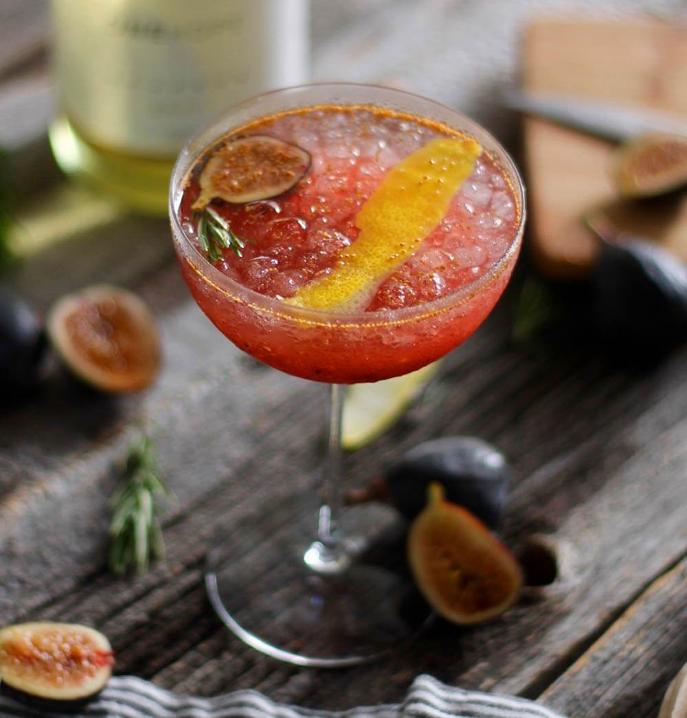 Fig Rosemary Sparkling Cocktail