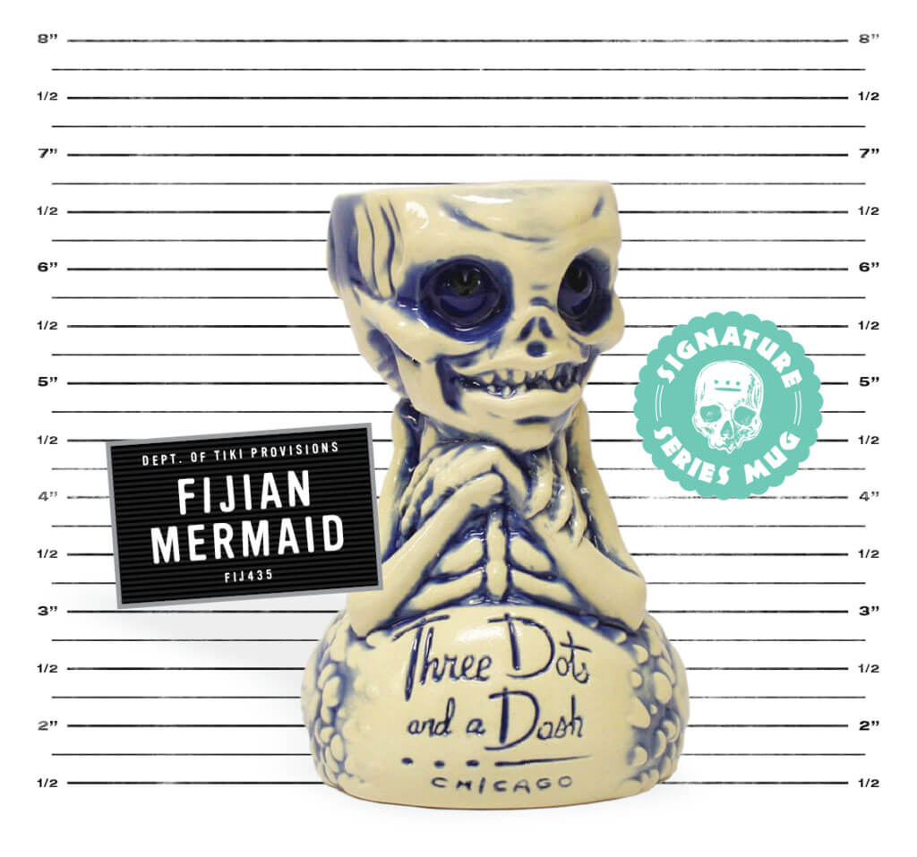 Fijian Mermaid Tiki Mug from Three Dots And A Dash