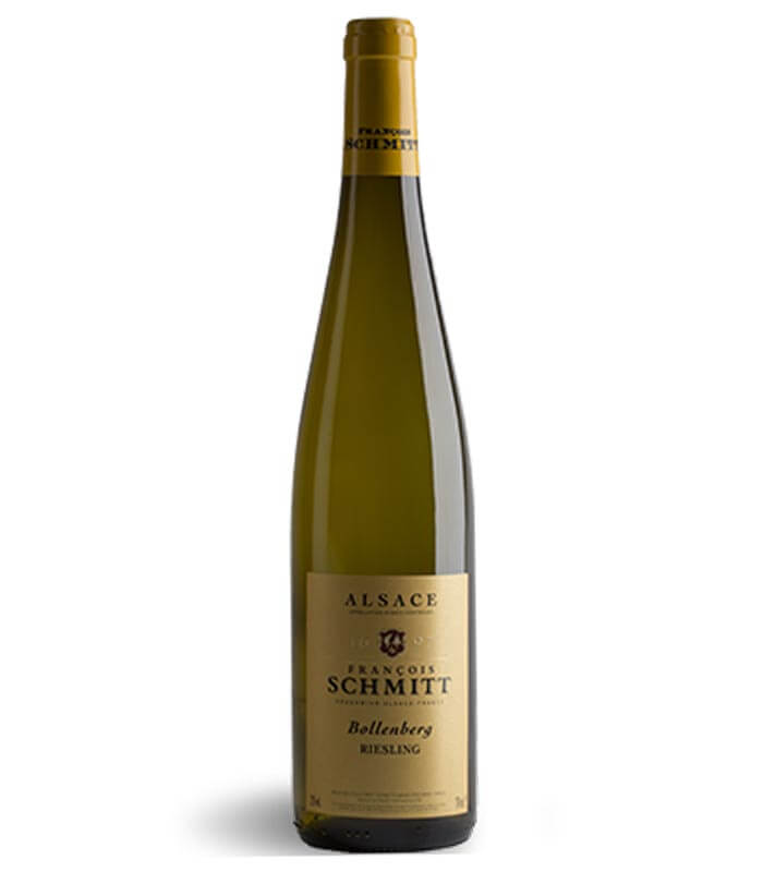François Schmitt Bollenberg Gewurztraminer 2016, bottle on white