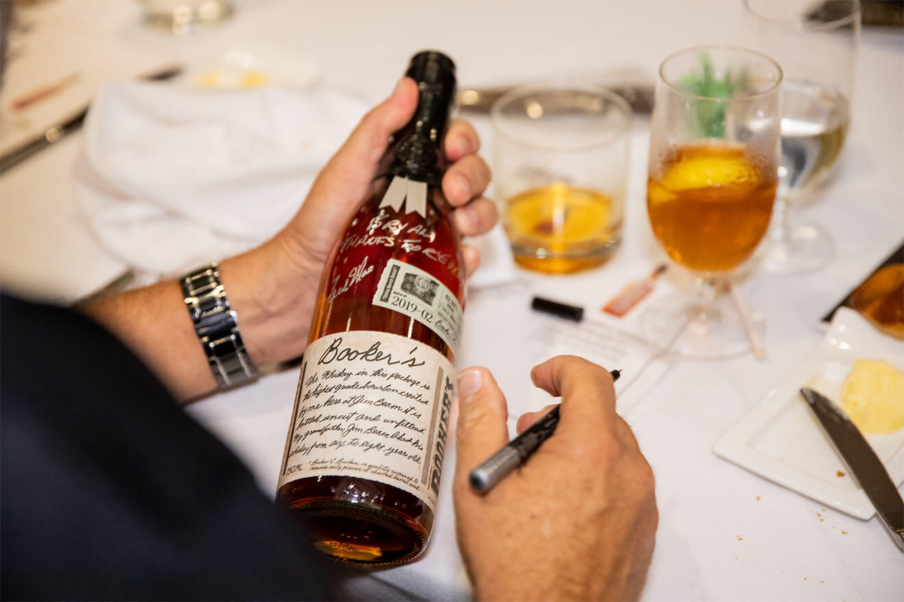 Fred Noe Signing Bottles