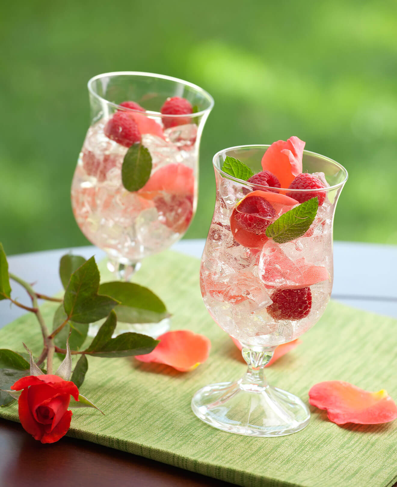 French Rosé Sangria, cocktails with berry garnish