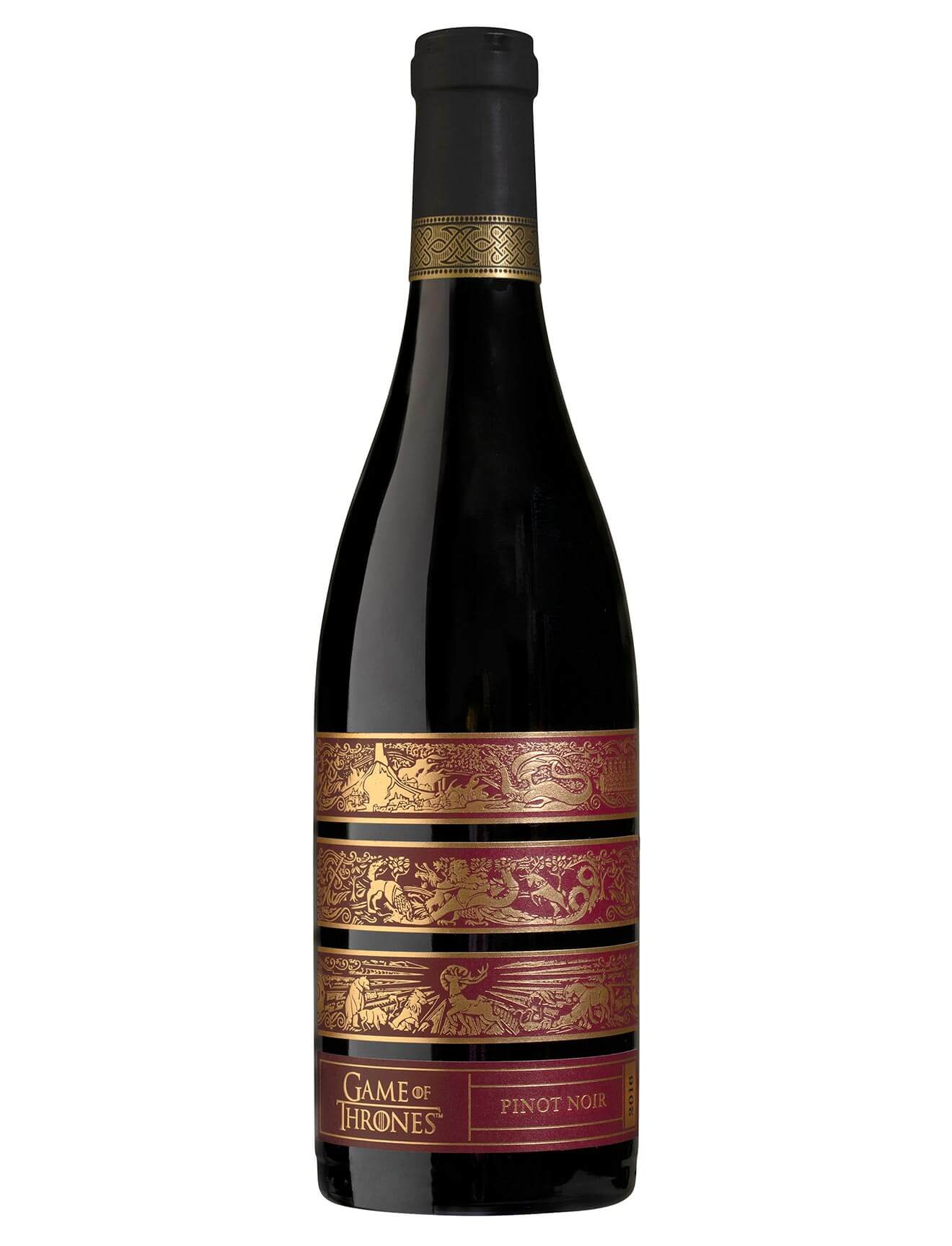 Game of Thrones Wine Pino Noir, bottle on white