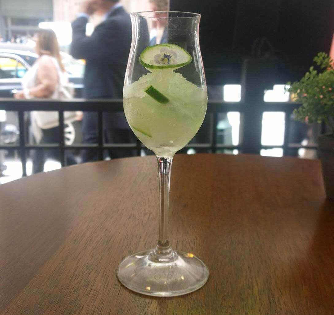 St. Germain and Cucumber Granita