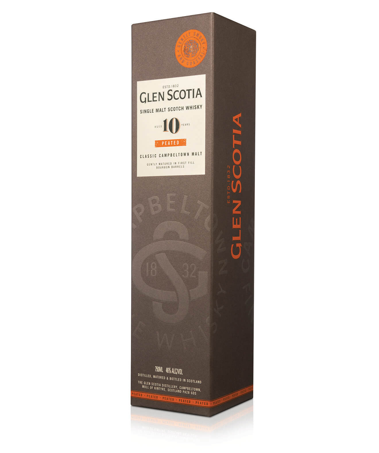 Glen Scotia Single Malt 10 year old packaging