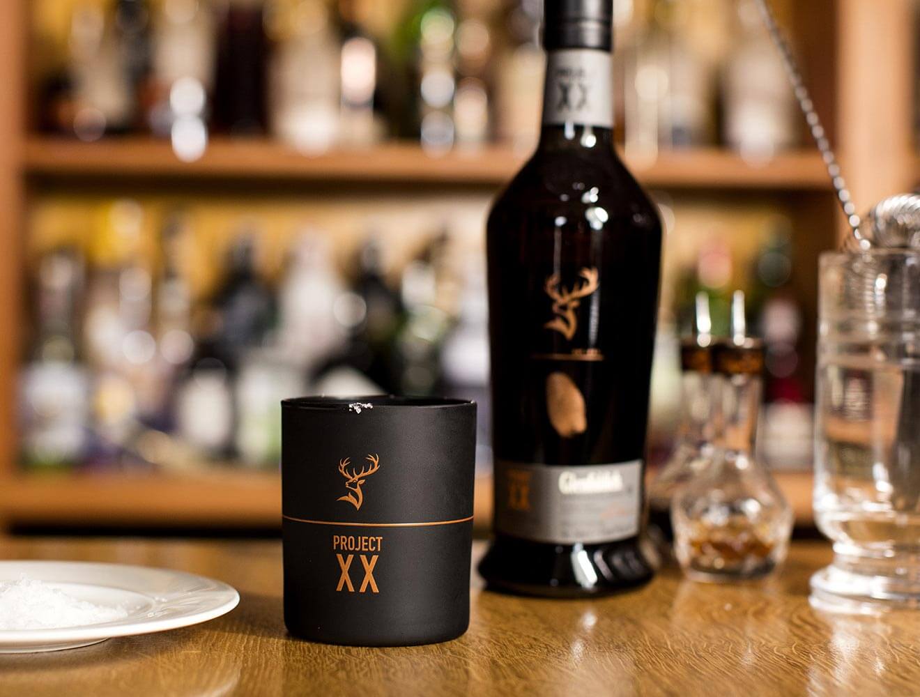 Glenfiddich Experimental Series Project XX bottle and glass