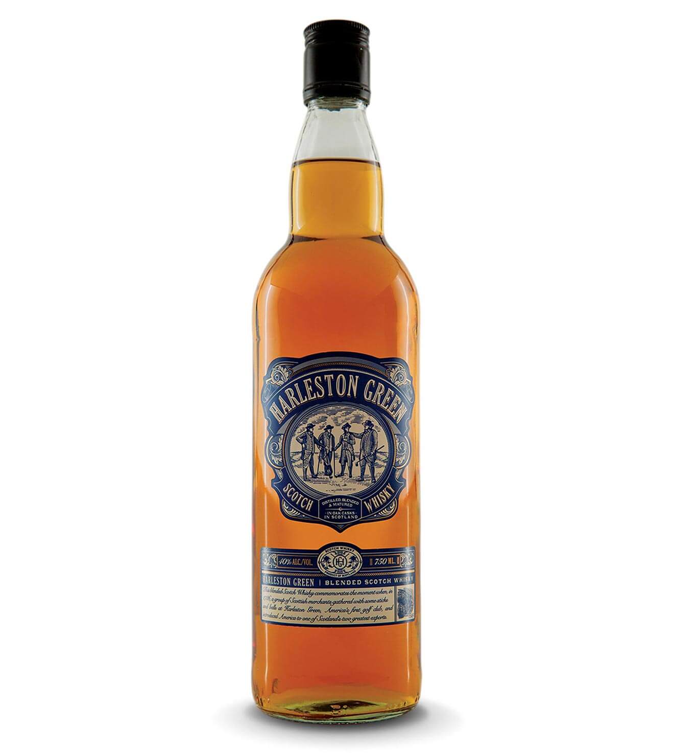 Harleston Green Scotch Whisky, bottle on white