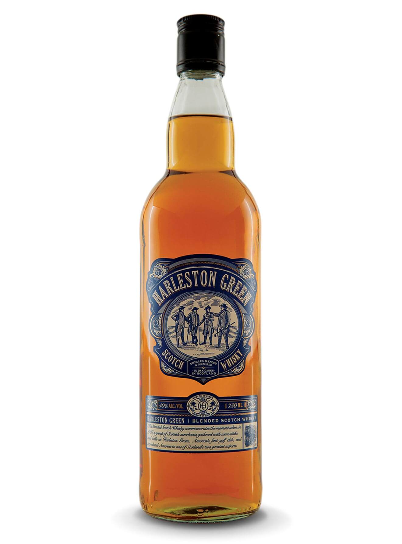 Harleston Green Scotch Whisky, bottle on white