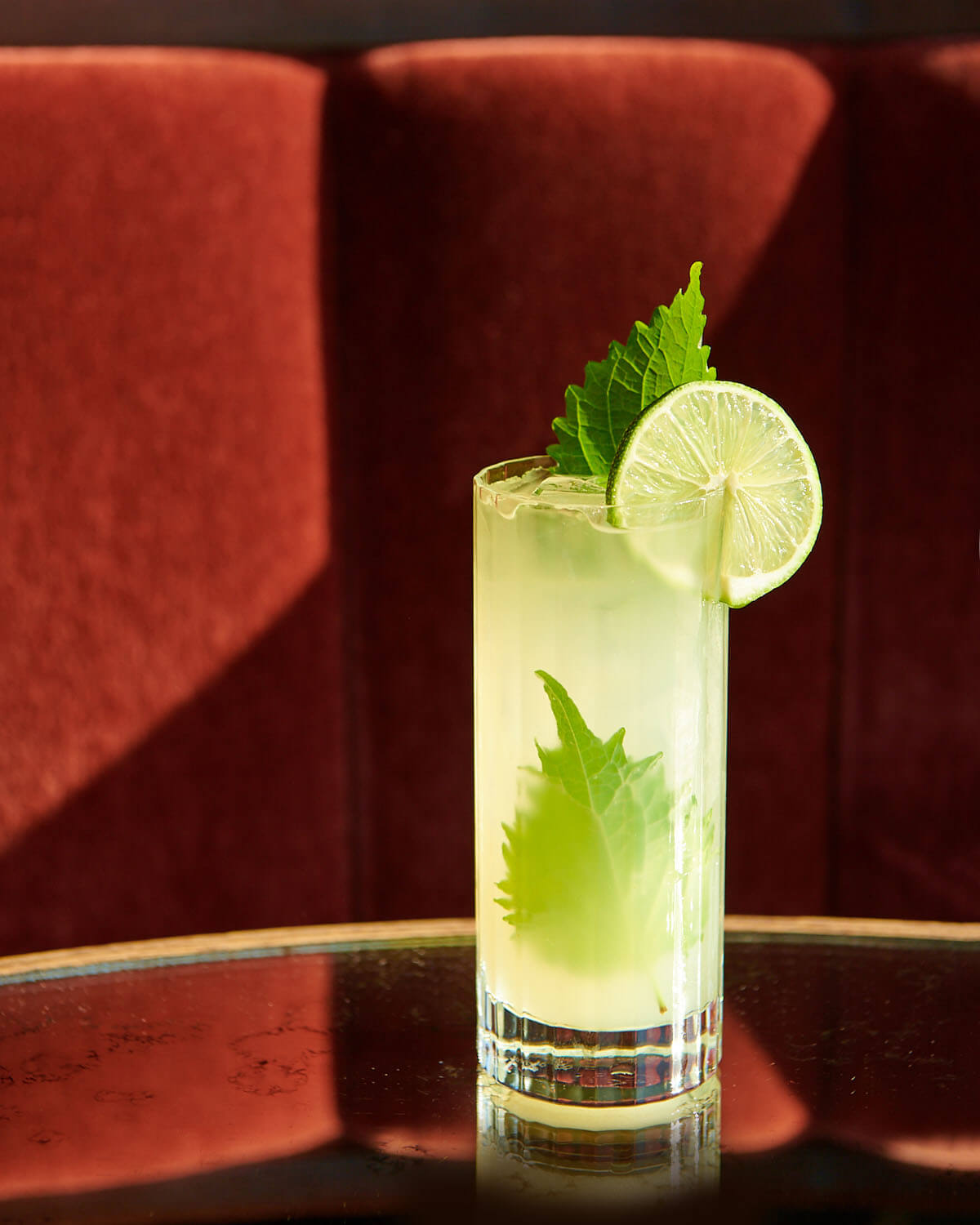 Harriet's Rooftop Yuzu + Shiso Mojito