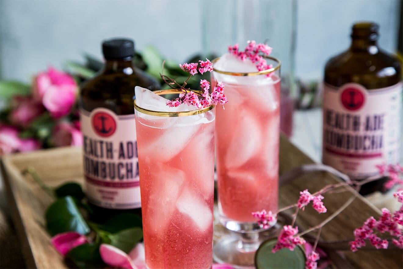 Pomegranate St-Germain Kombucha Spritzer