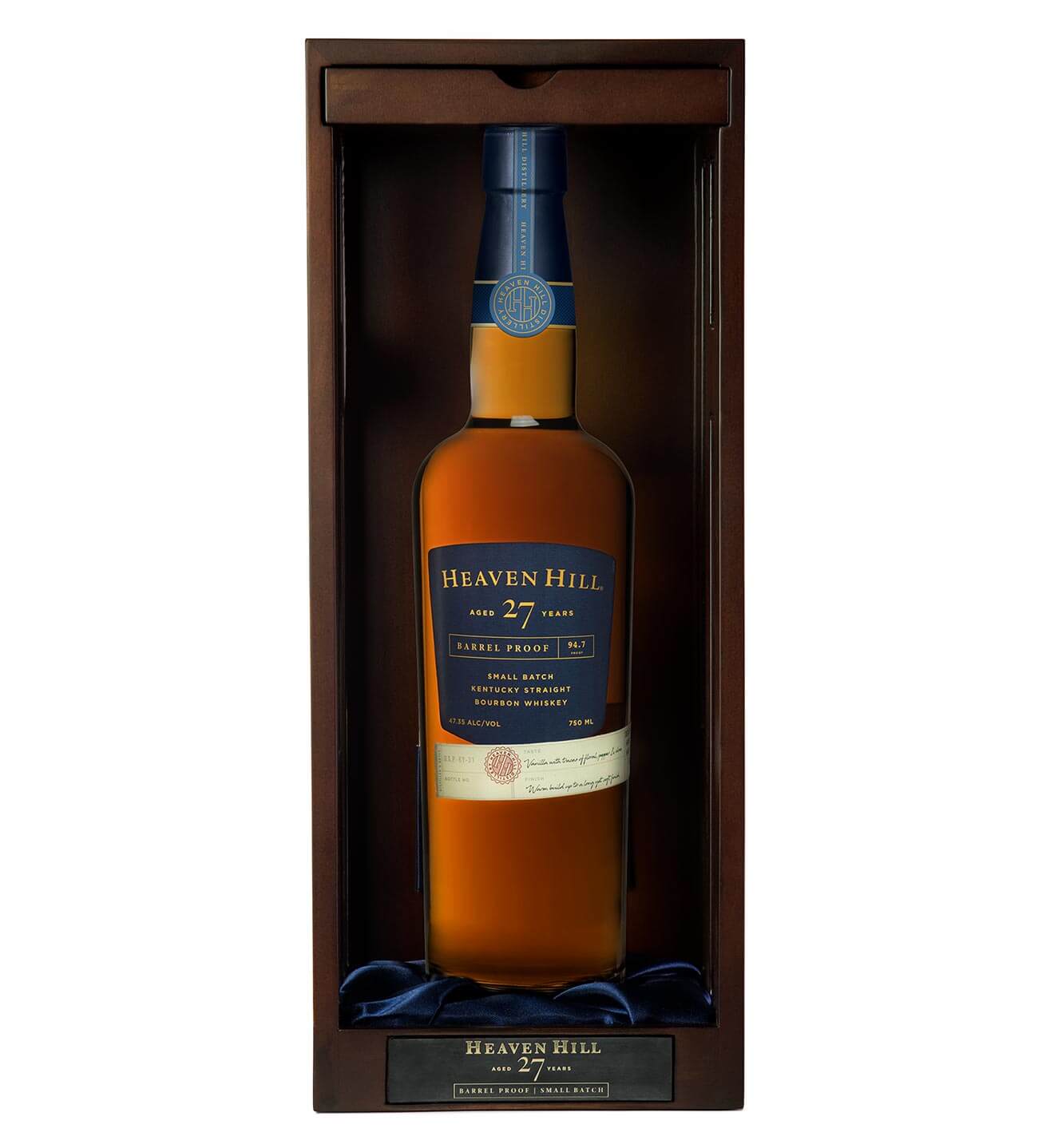 27-Year-Old Barrel Proof Small Batch, bottle in package on white