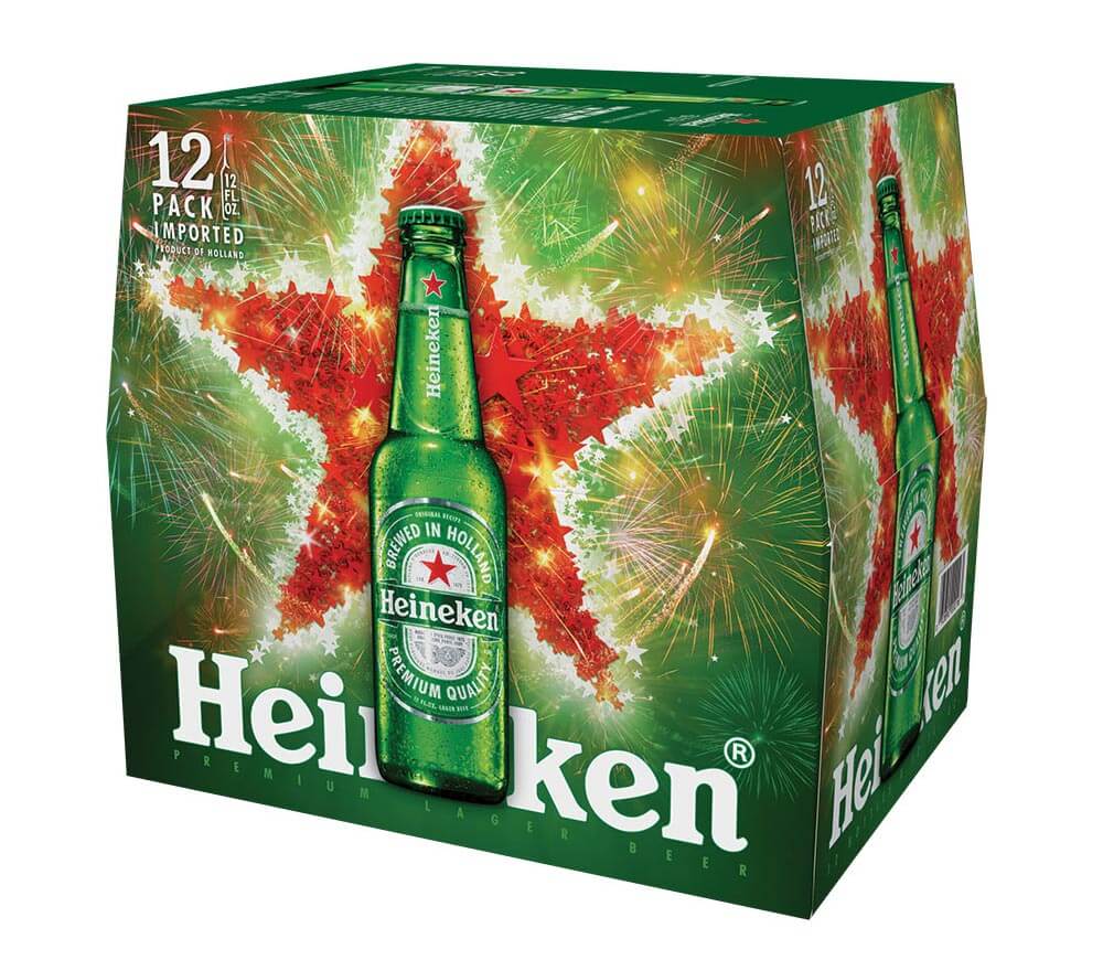 Heineken Holiday 12 Pack, packaging on white