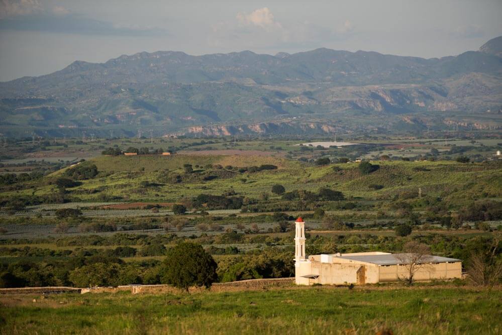 Historic Hacienda Sandovales at Rancho Miravalle, long range view of property