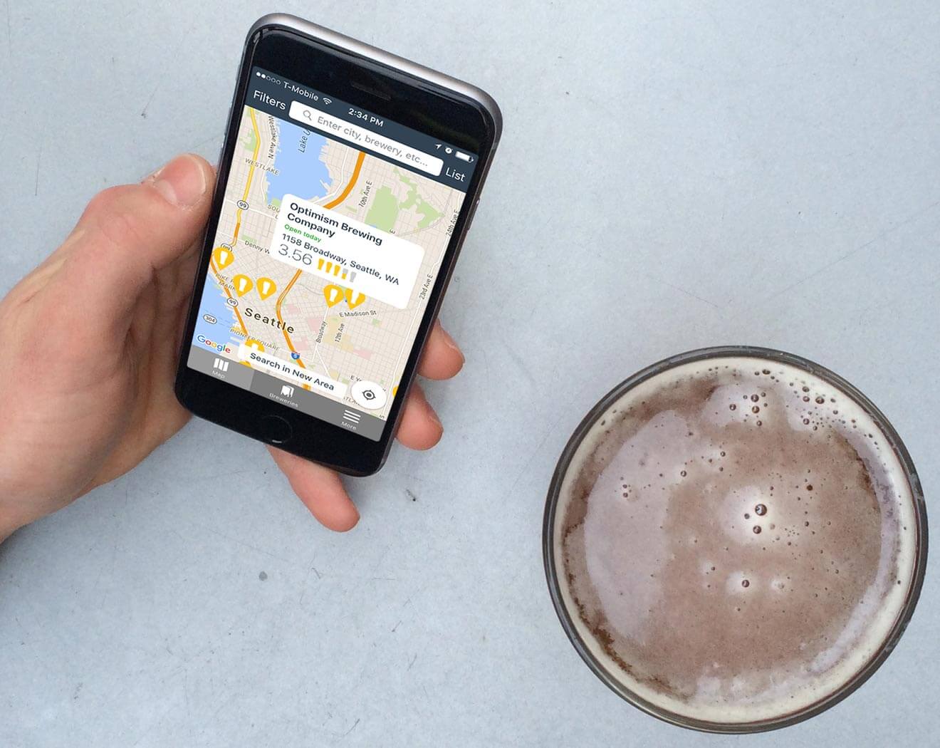 HopPlotter Mobile App, with beer, beer news