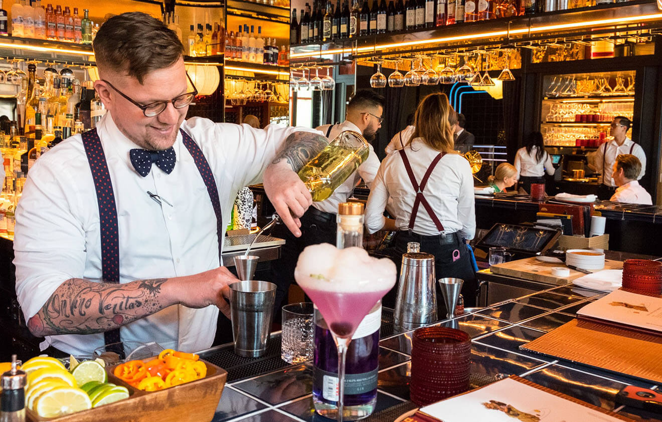 Houston Bartender Chris Morris Mixing Behind the Stick