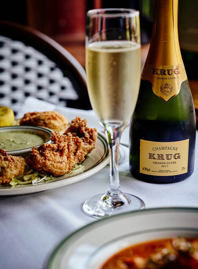 Izzy’s Fried Oysters with Krug Grande Cuvée
