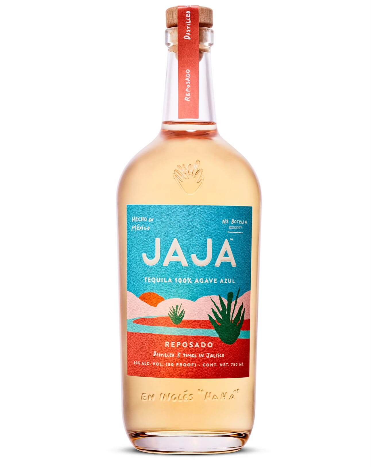 JAJA Premium Tequila Reposado, bottle on white, featured image