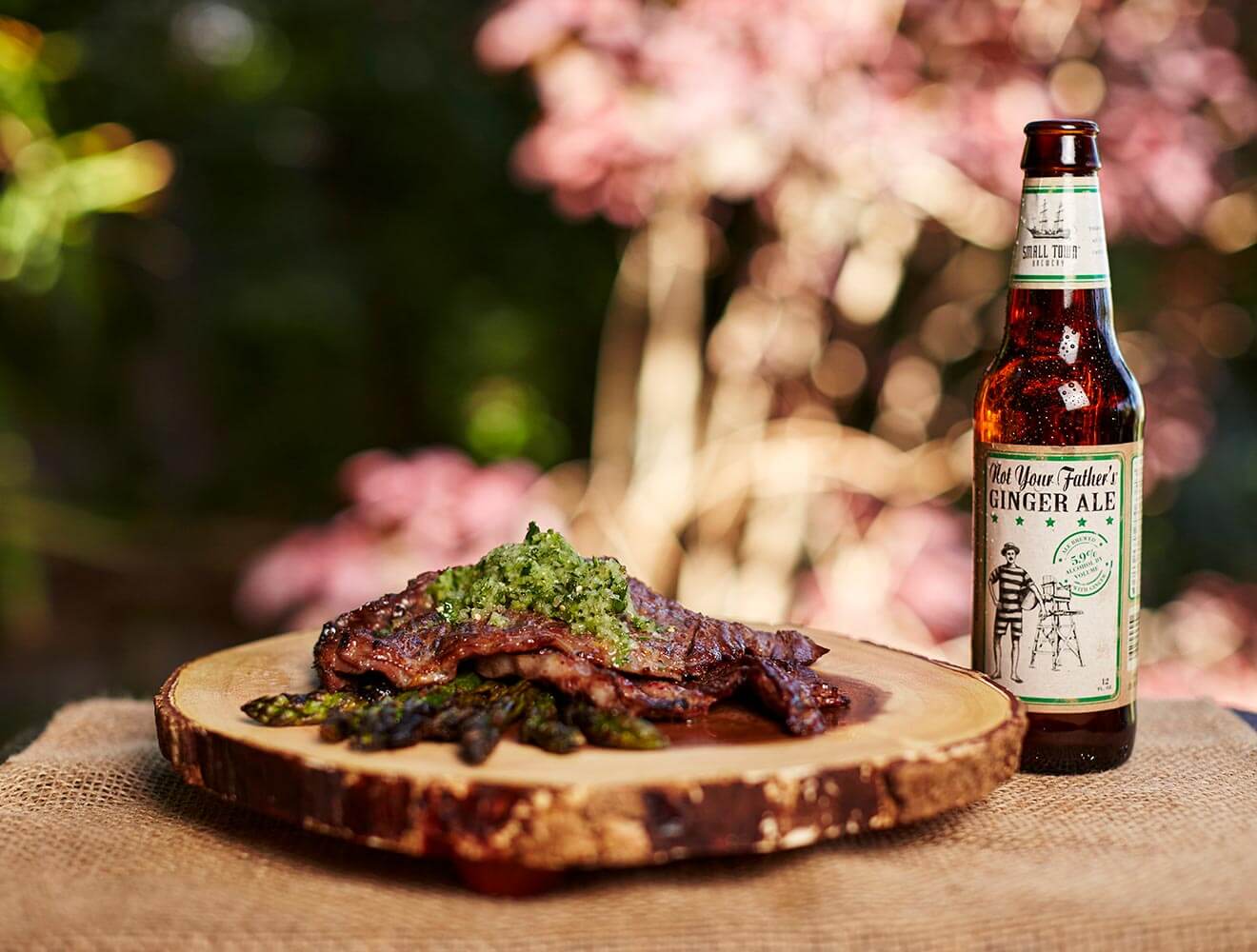 Jet Tila Steak with Not Your Father's Ginger Ale