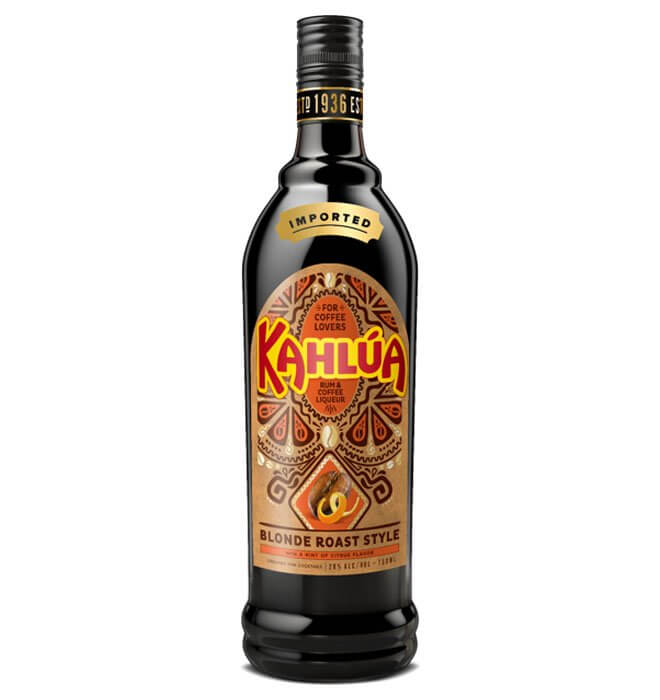 Kahlúa Blonde Roast Style, bottle on white