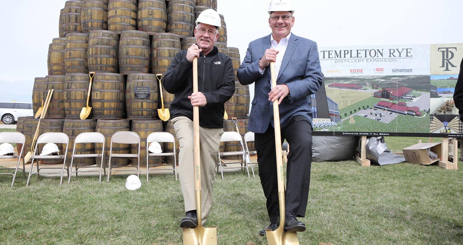 Templeton Rye Breaks Ground on New Distillery in Iowa, featured image