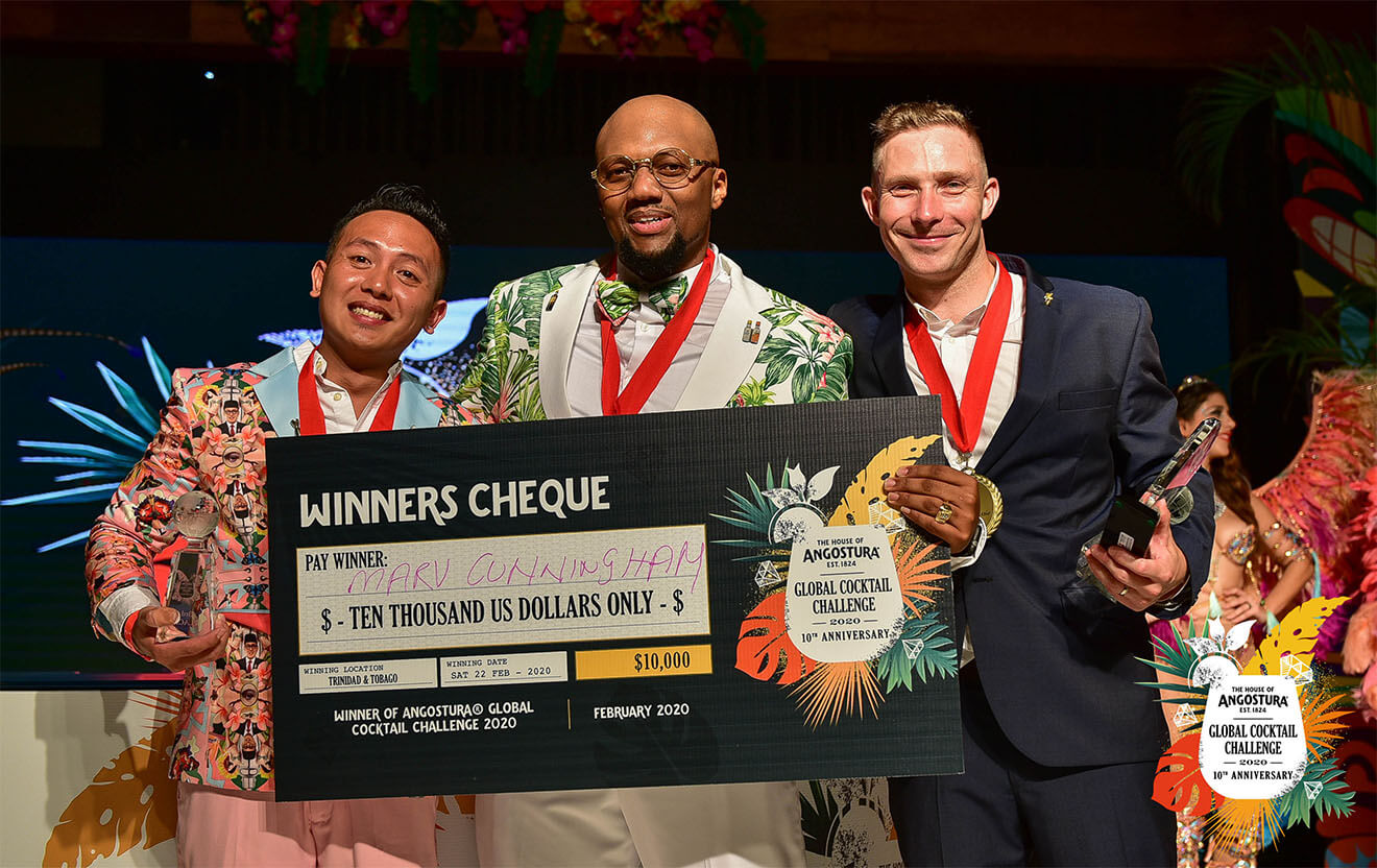 L-R Agung Satria Marv Cunningham Rohan Massie with awards