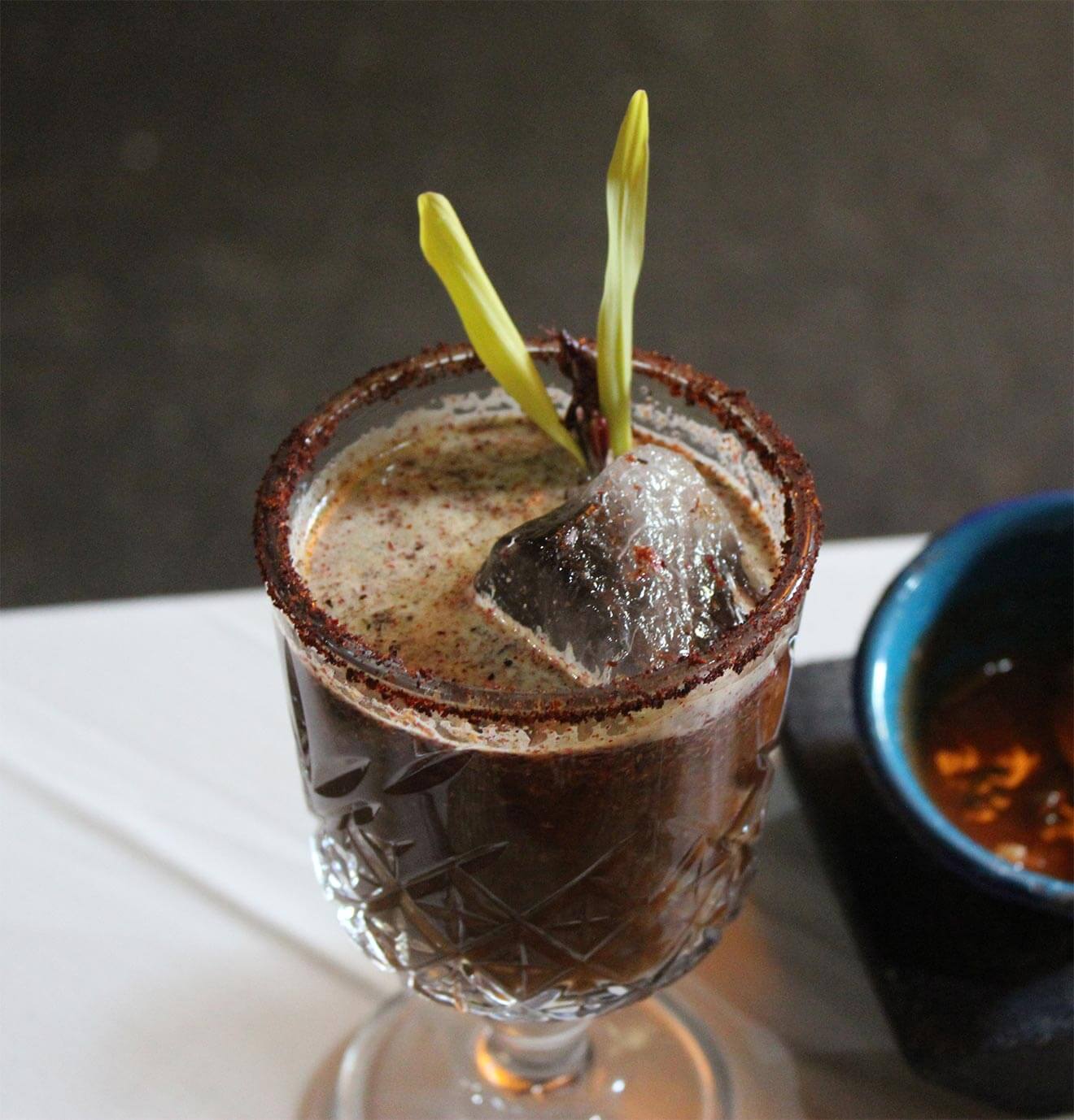 La Gruta Cocktail with garnishes