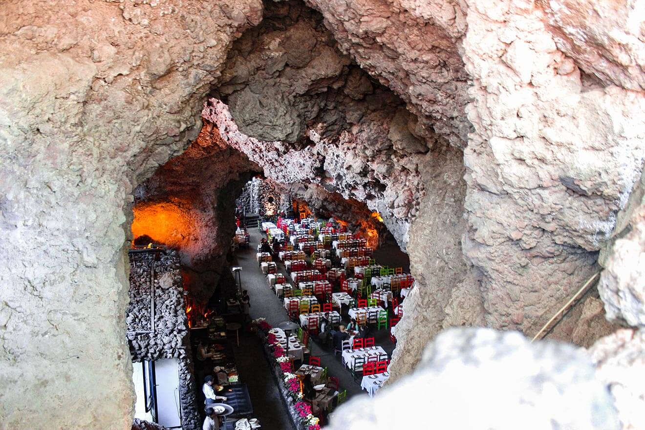 La Gruta Cave, with seating