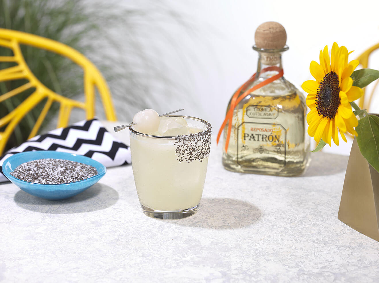La Margarita, cocktail with bottle