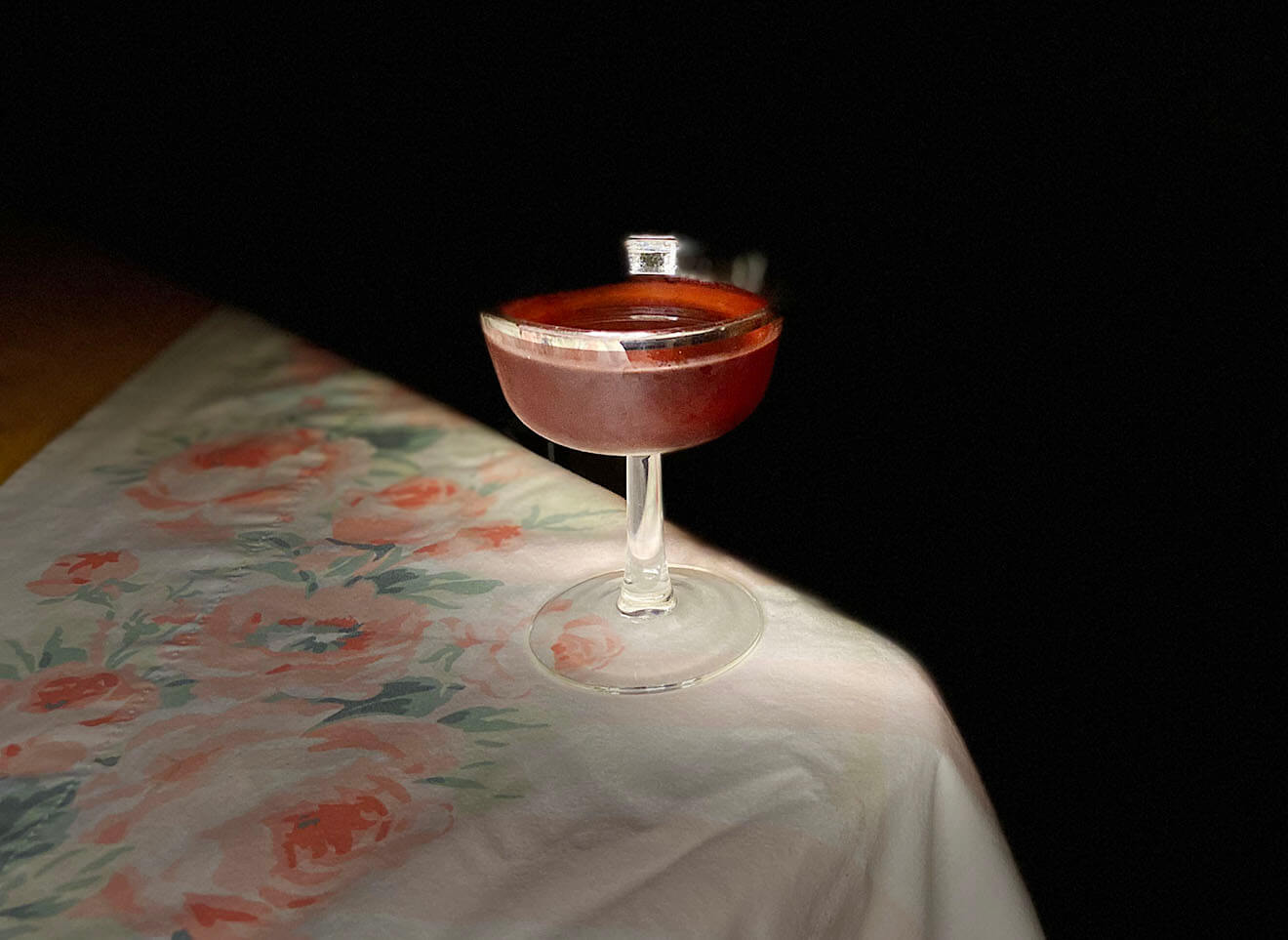 La Rosita cocktail on dark background