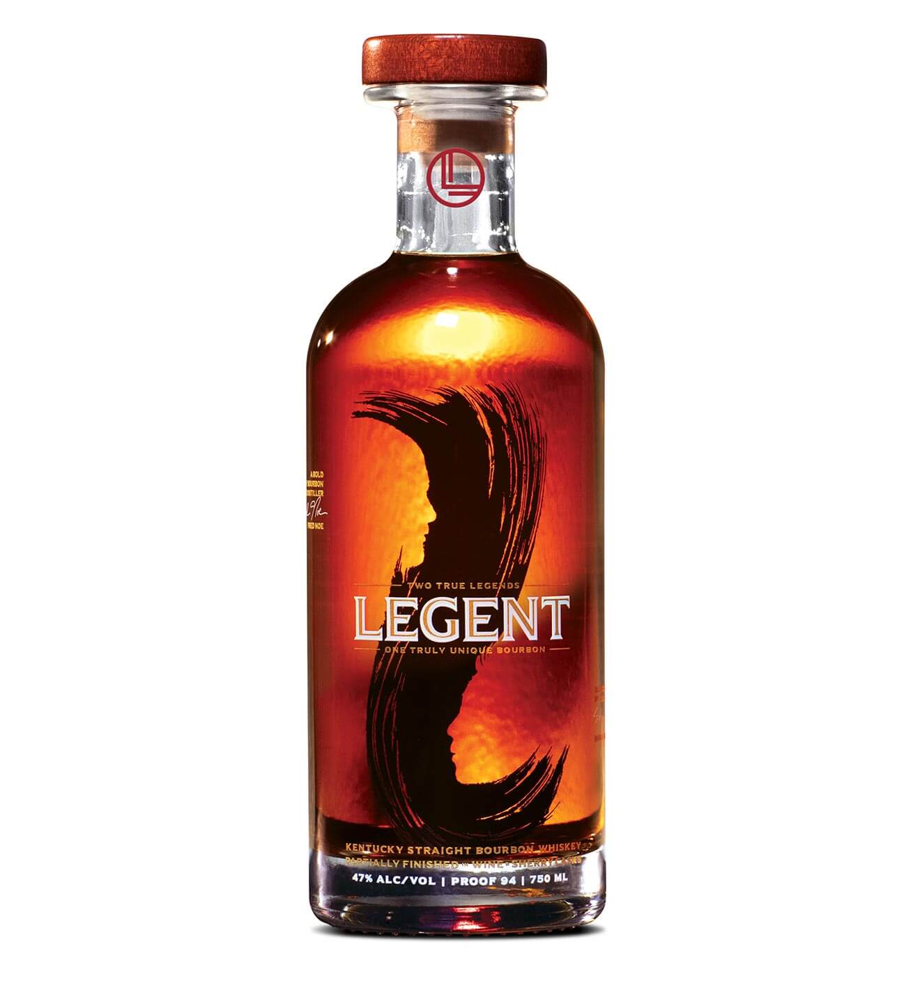 Legent Kentucky Straight Bourbon Whiskey, bottle on white