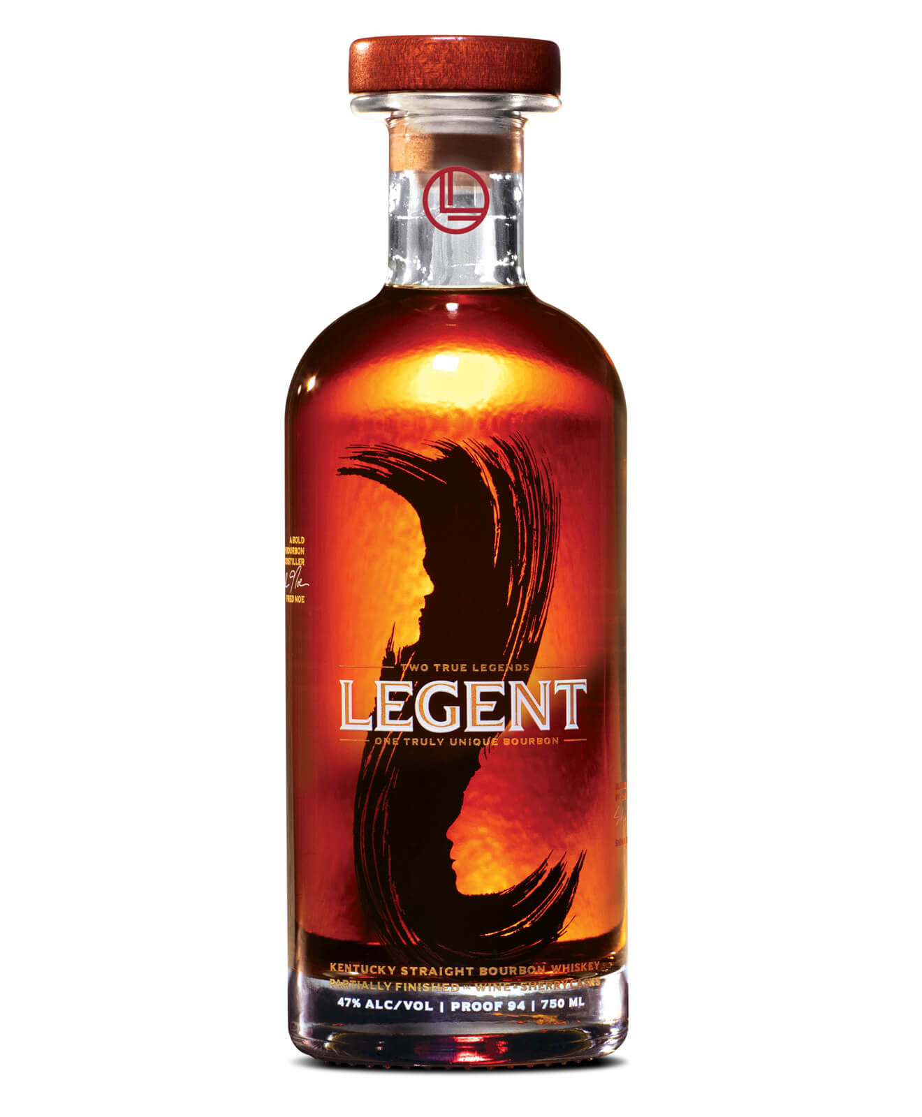 Legent Kentucky Straight Bourbon, bottle on white