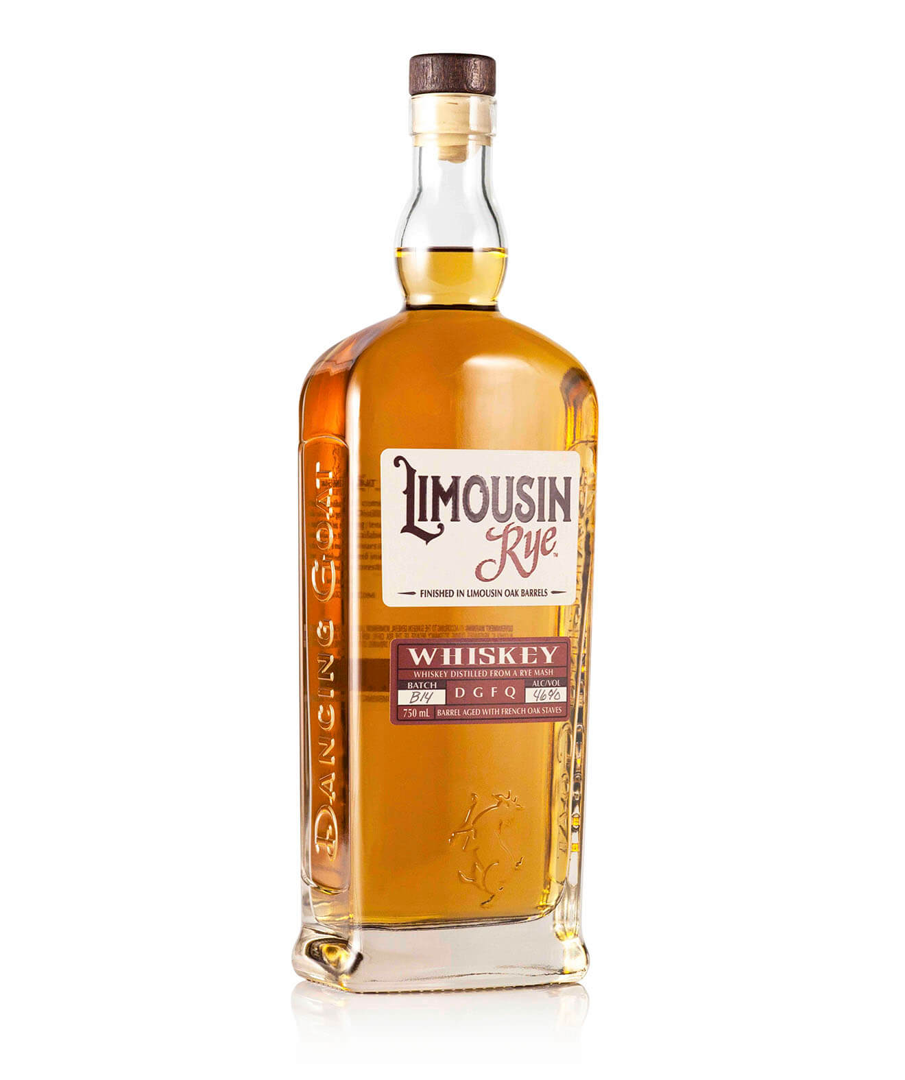 Limousin Rye, bottle on white