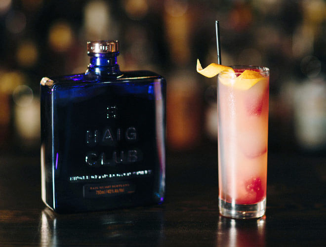 Lowlands Highball cocktail with haig club whiskey