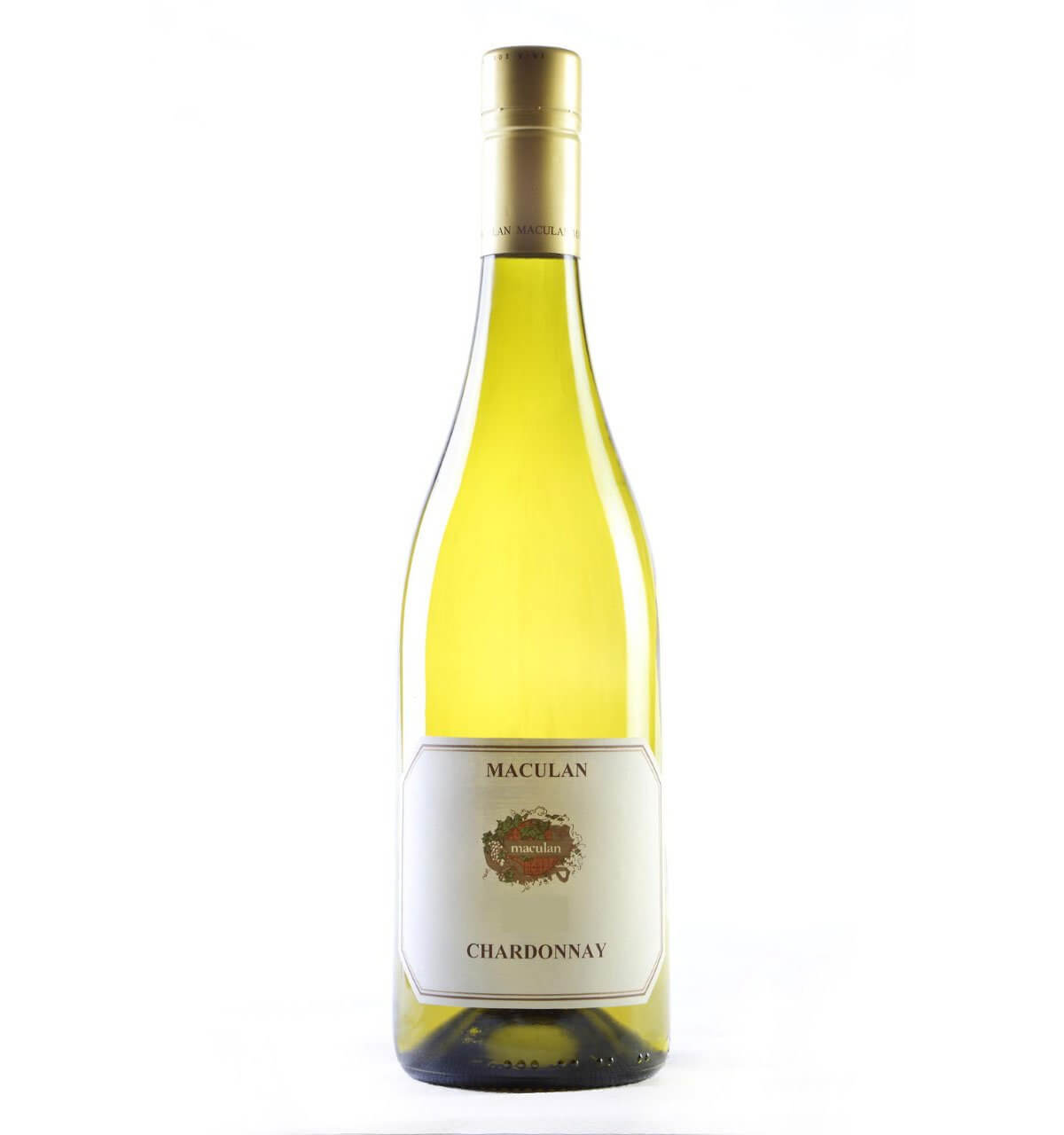 Masculan Chardonnay 2017, bottle on white back