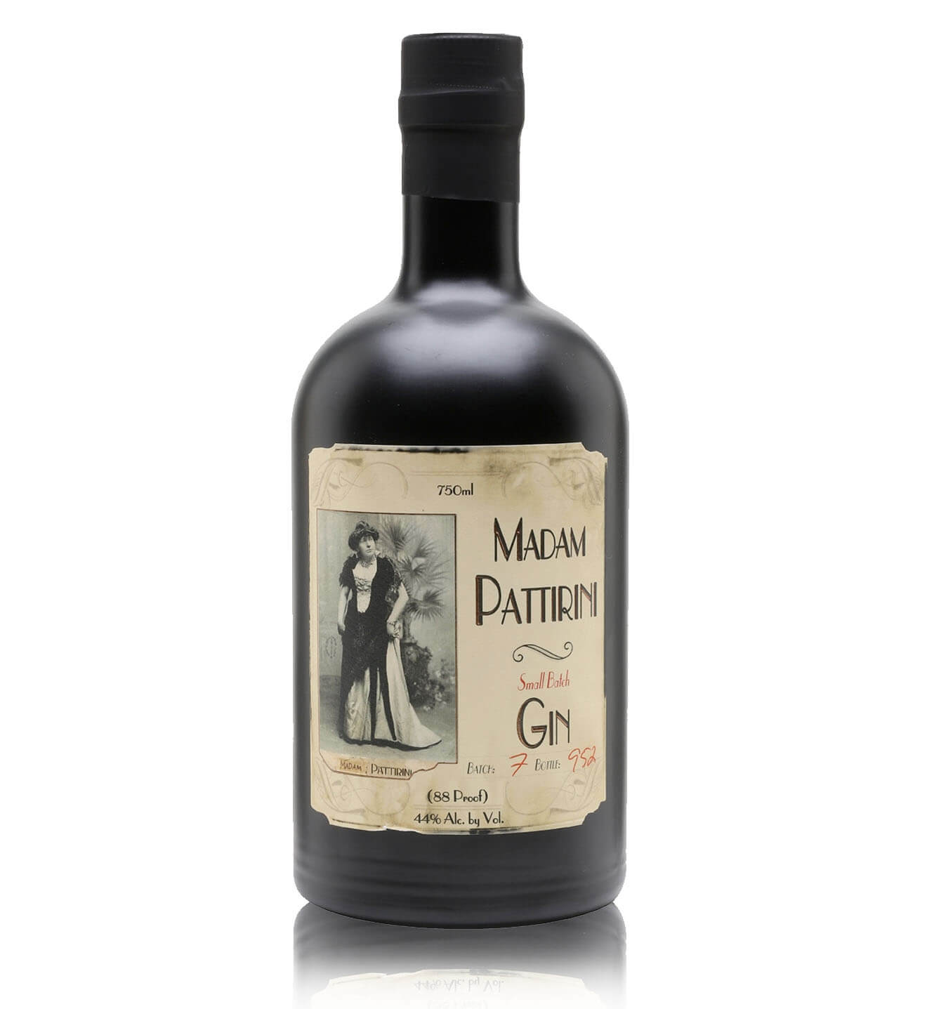 Madam Pattirini GIn, bottle on white