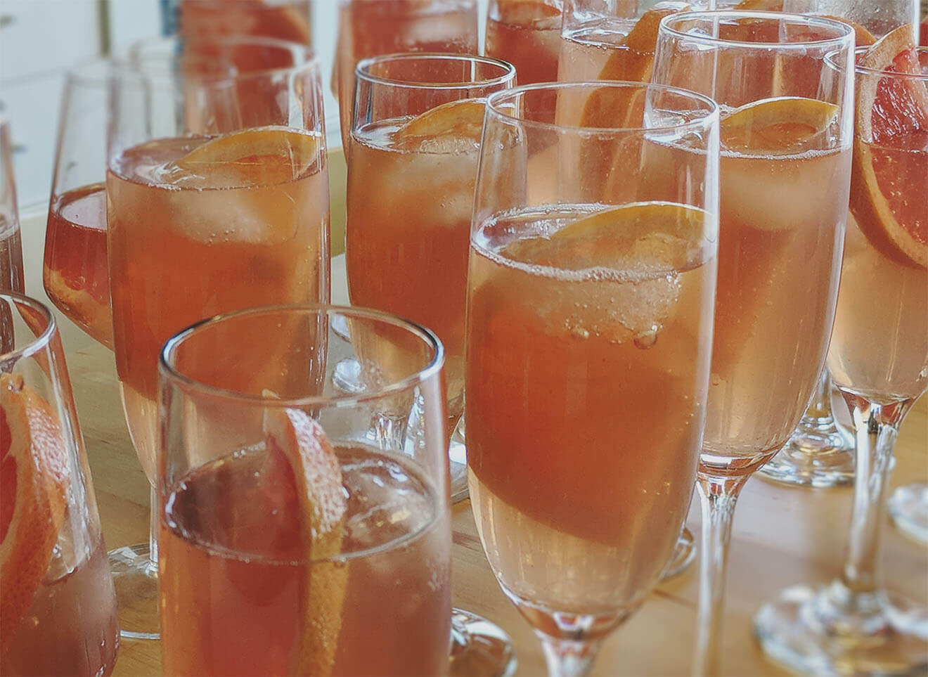 Madeira Spritz Garnished with Citrus