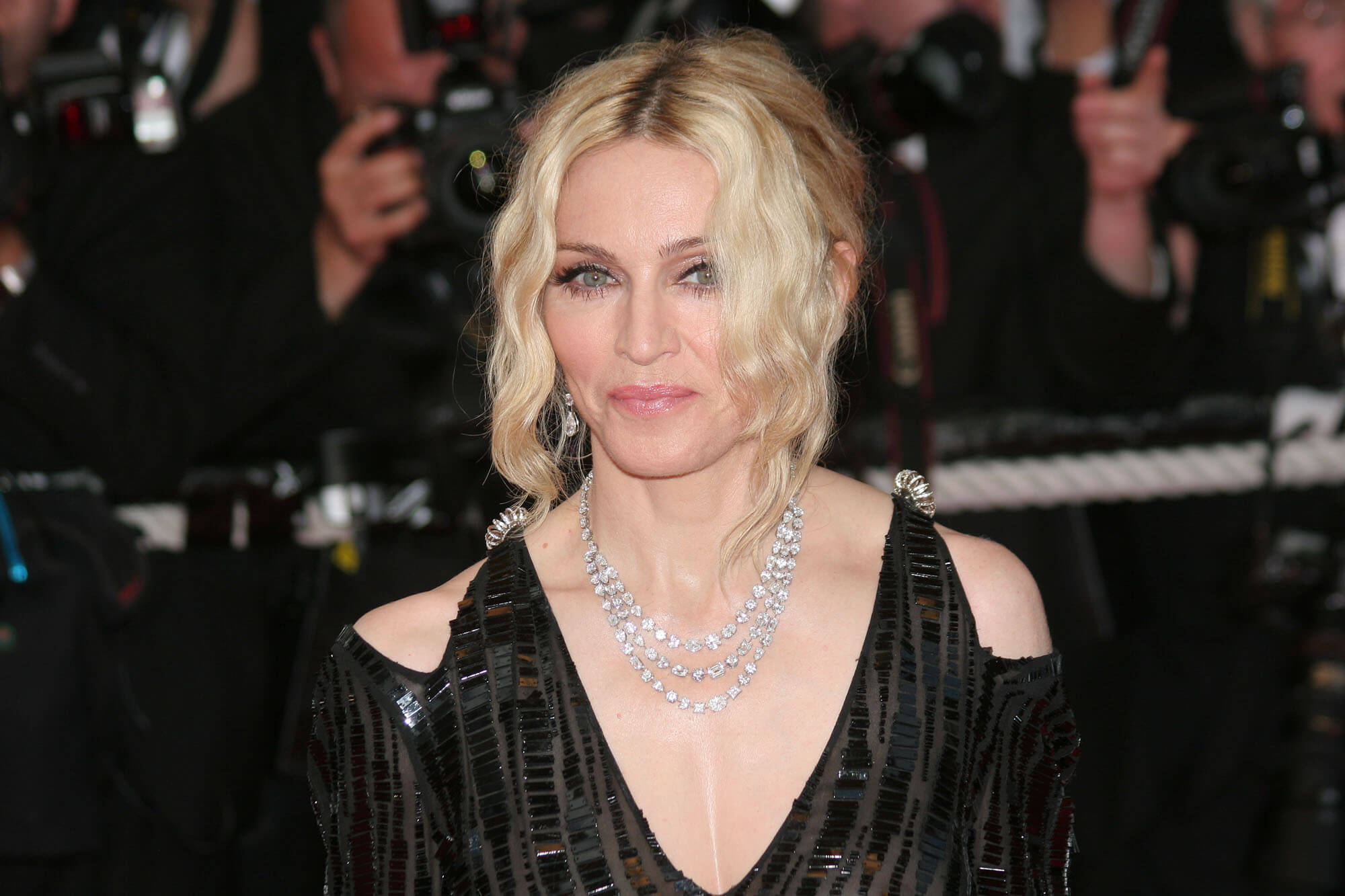 CANNES, FRANCE - MAY 21: Singer Madonna attends the 'I Am Because We Are' premiere at the Palais des Festivals during the 61st International Cannes Film Festival on May 21, 2008 in Cannes, France.