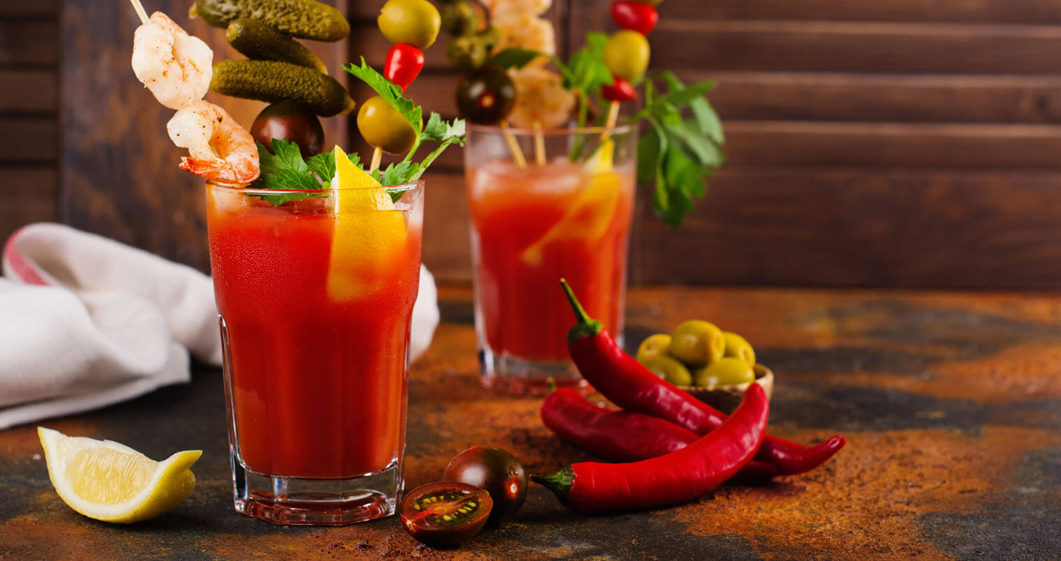 Bloody Mary, cocktails with garnish, featured image