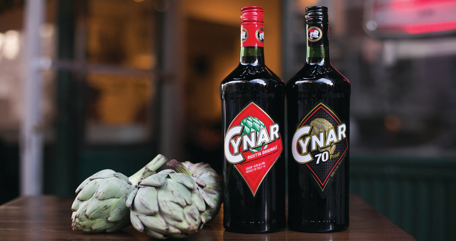 Cynar 70 Proof and Cynar Original, bottles with artichokes, featured image