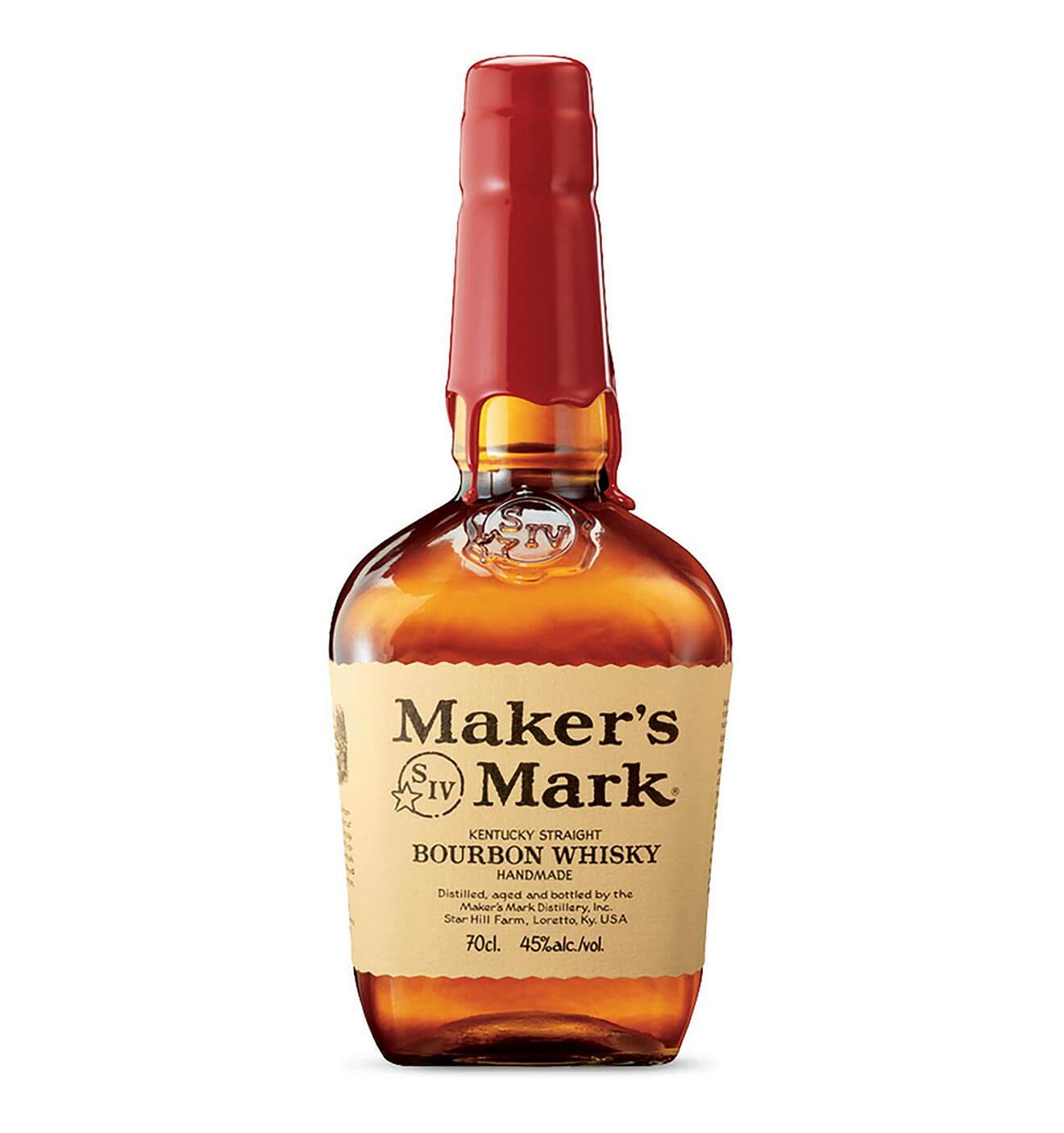 Maker’s Mark bottle on white