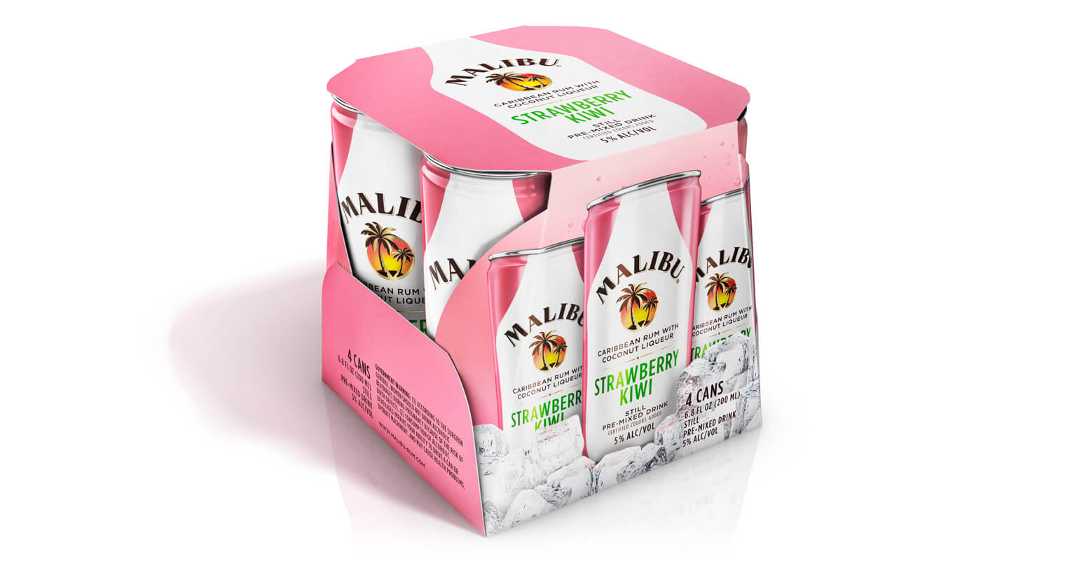 Malibu Launches Strawberry Kiwi in a Can, featured brands, featured image