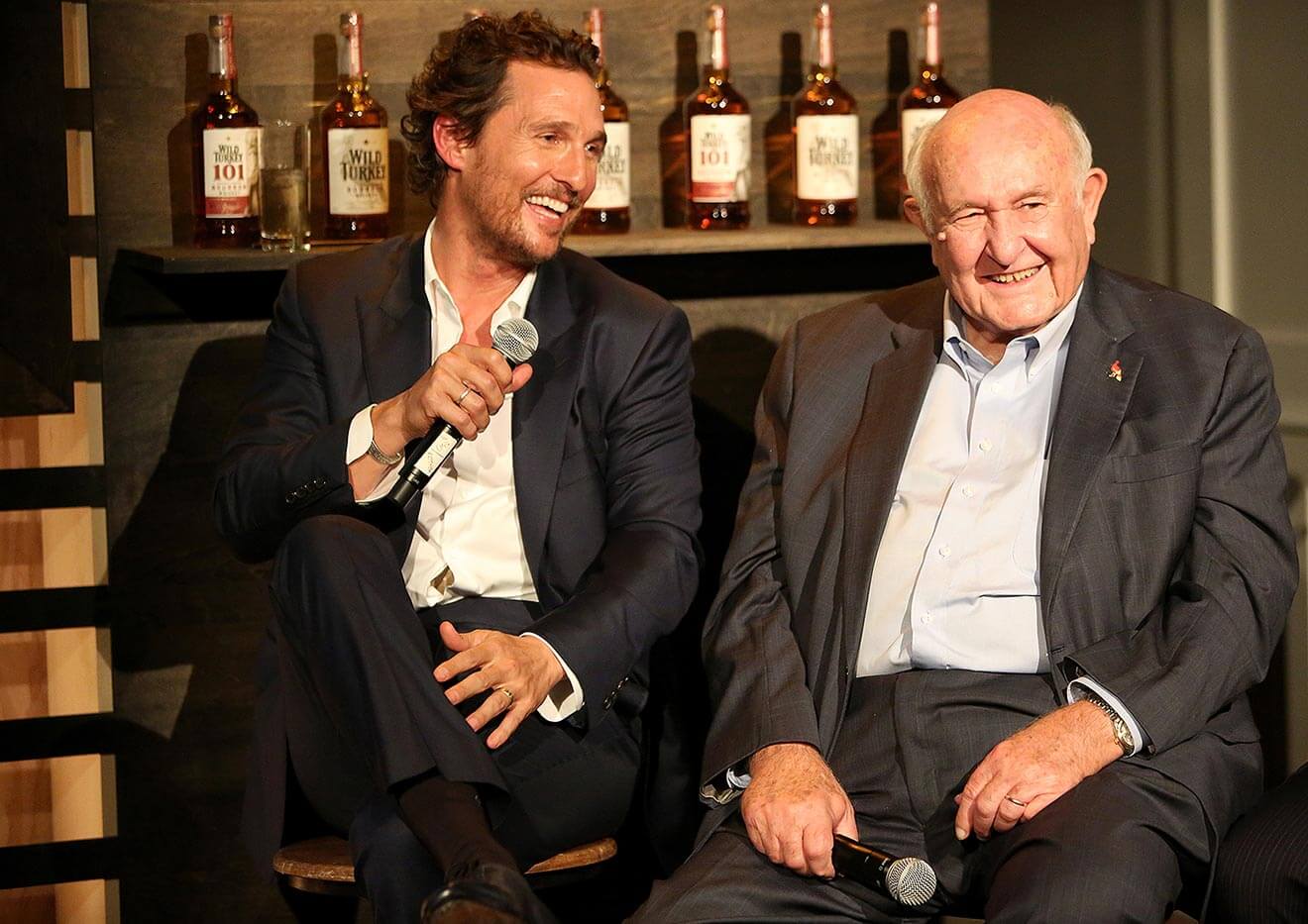 Matthew McConaughey and-Wild-Turkey-Master Distiller, Jimmy Russell
