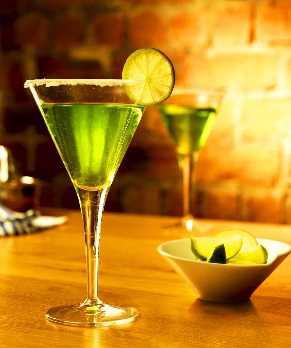 Midori Emerald Daiquiri made with Cruzan Rum, cocktail recipes, st. patrick's day cocktails