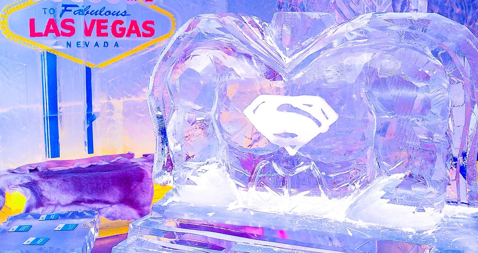 Minus5 Ice Bar at Monte Carlo Las Vegas Debuts Batman vs. Superman Sculptures, industry news, featured image