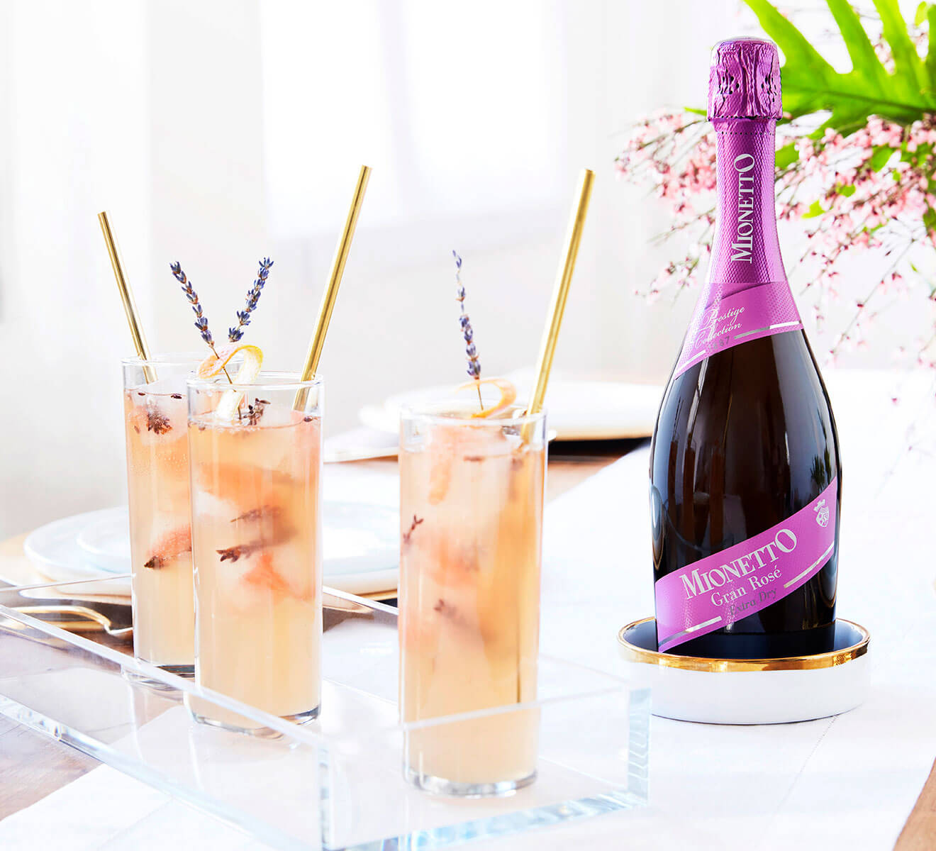 Lavender Blush cocktail with Mionetto-Prosecco