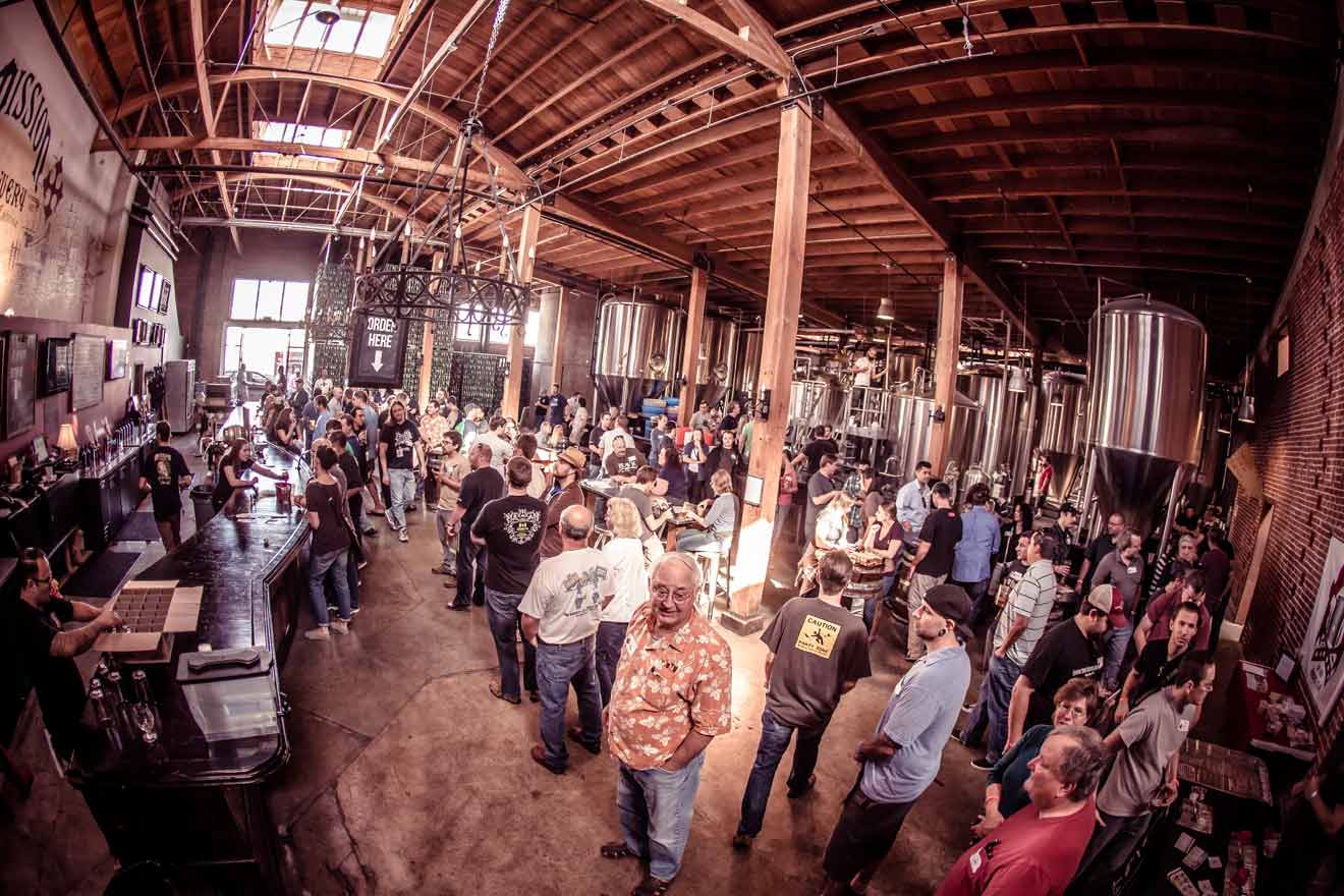 Mission Brewery Guest Enjoying