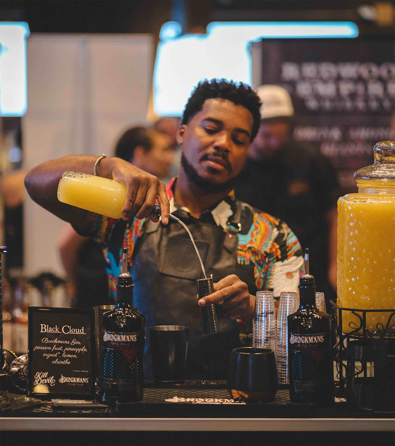NYCE Brockmans Gin Bartender Serves up Black Cloud Cocktail
