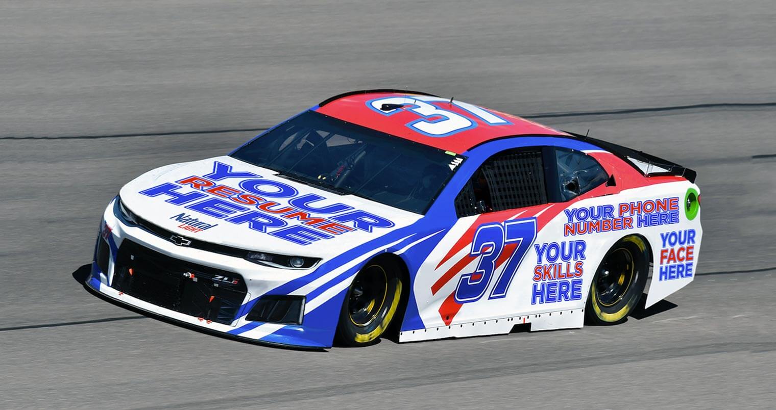Post Your Resume on a Nascar Racecar with Natural Light, featured image