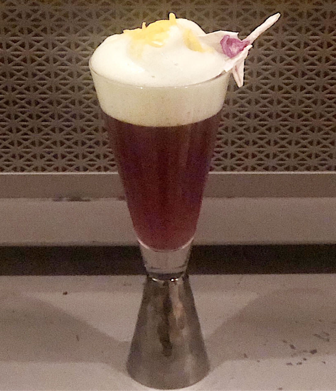 Nettle Cocktail, with garnish