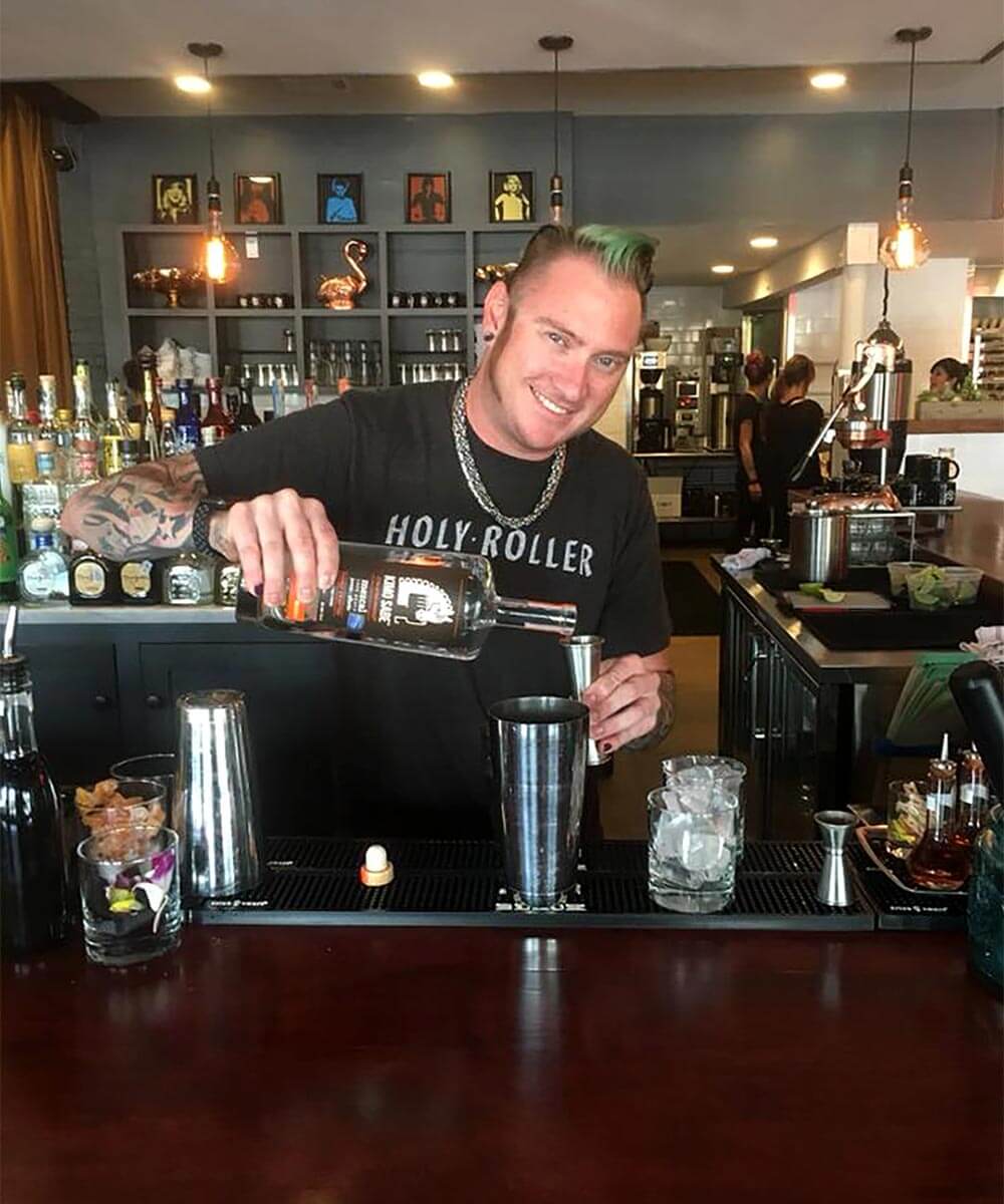 Nicki Petry Mixing Cocktails